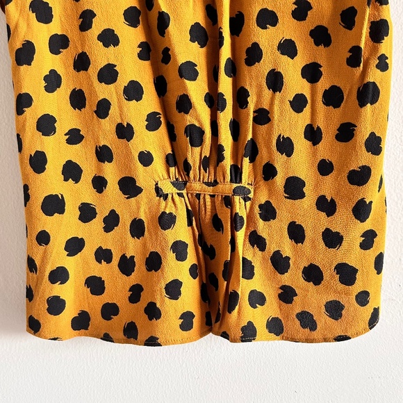 MadeWELL Carmelina Flutter-Sleeve Top | Painted Spots Egyptian Gold | Size 0 | - Picture 12 of 14
